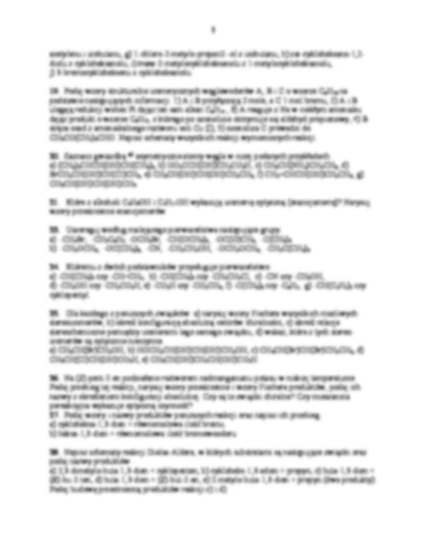 Zadania z chemii organicznej - strona 3