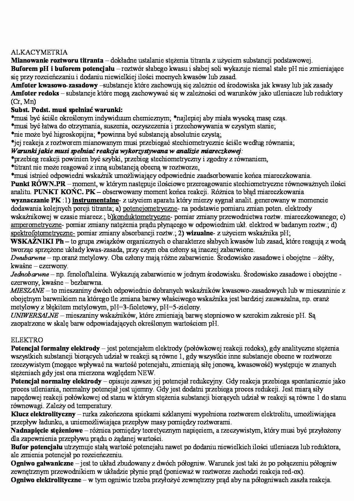 Wykład - chemia analityczna teoria - strona 1
