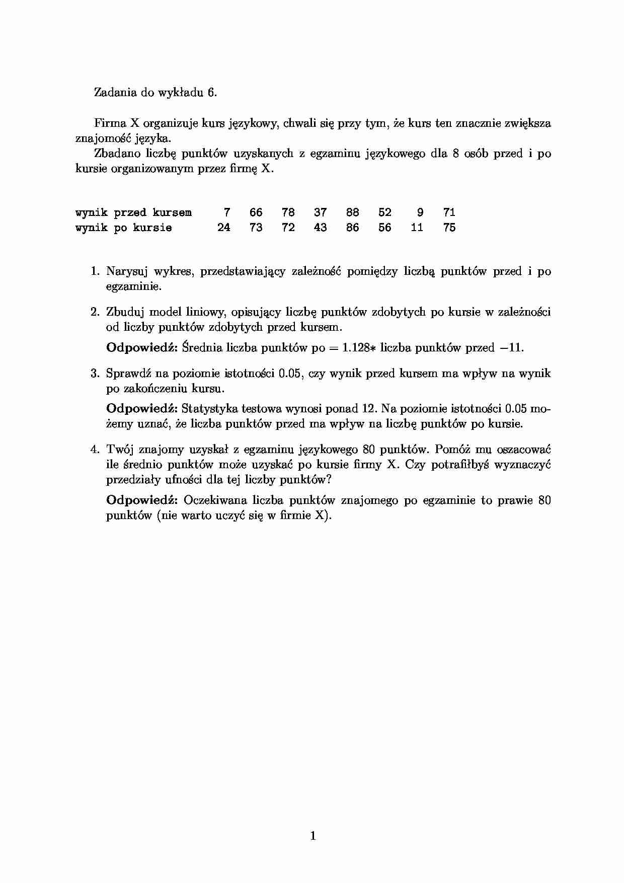Zadania ze statystyki - strona 1