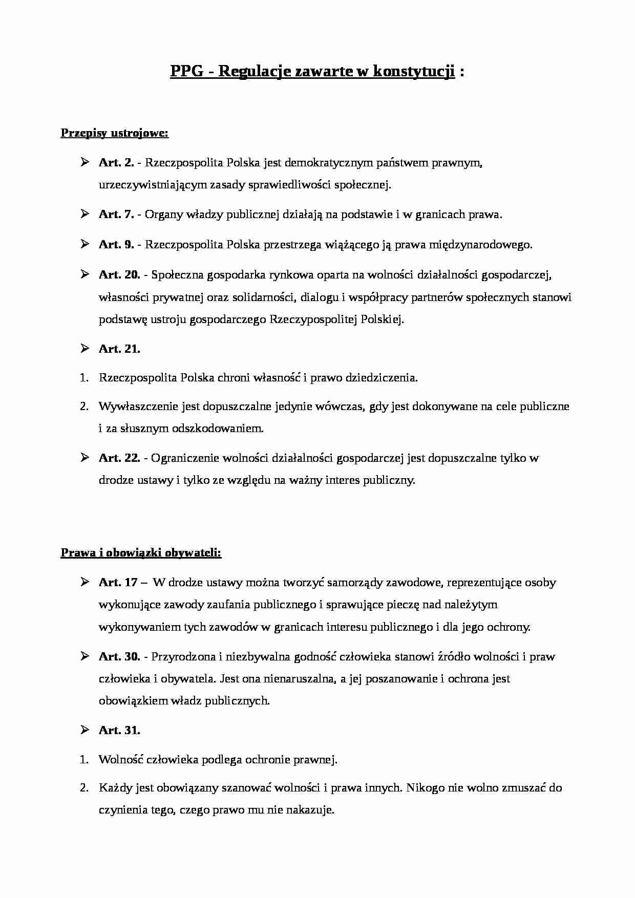 Prawo gospodarcze a konstytucja - strona 1