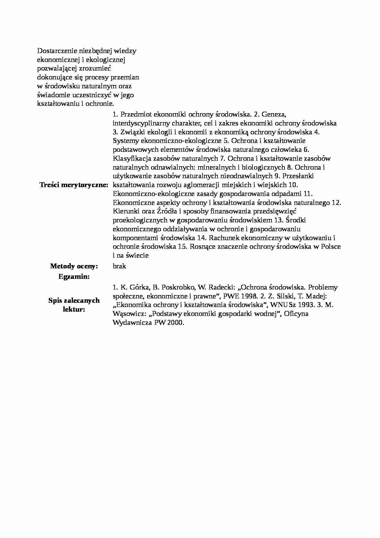 Sylabus -procesy przemian w środowisku naturalnym - strona 1