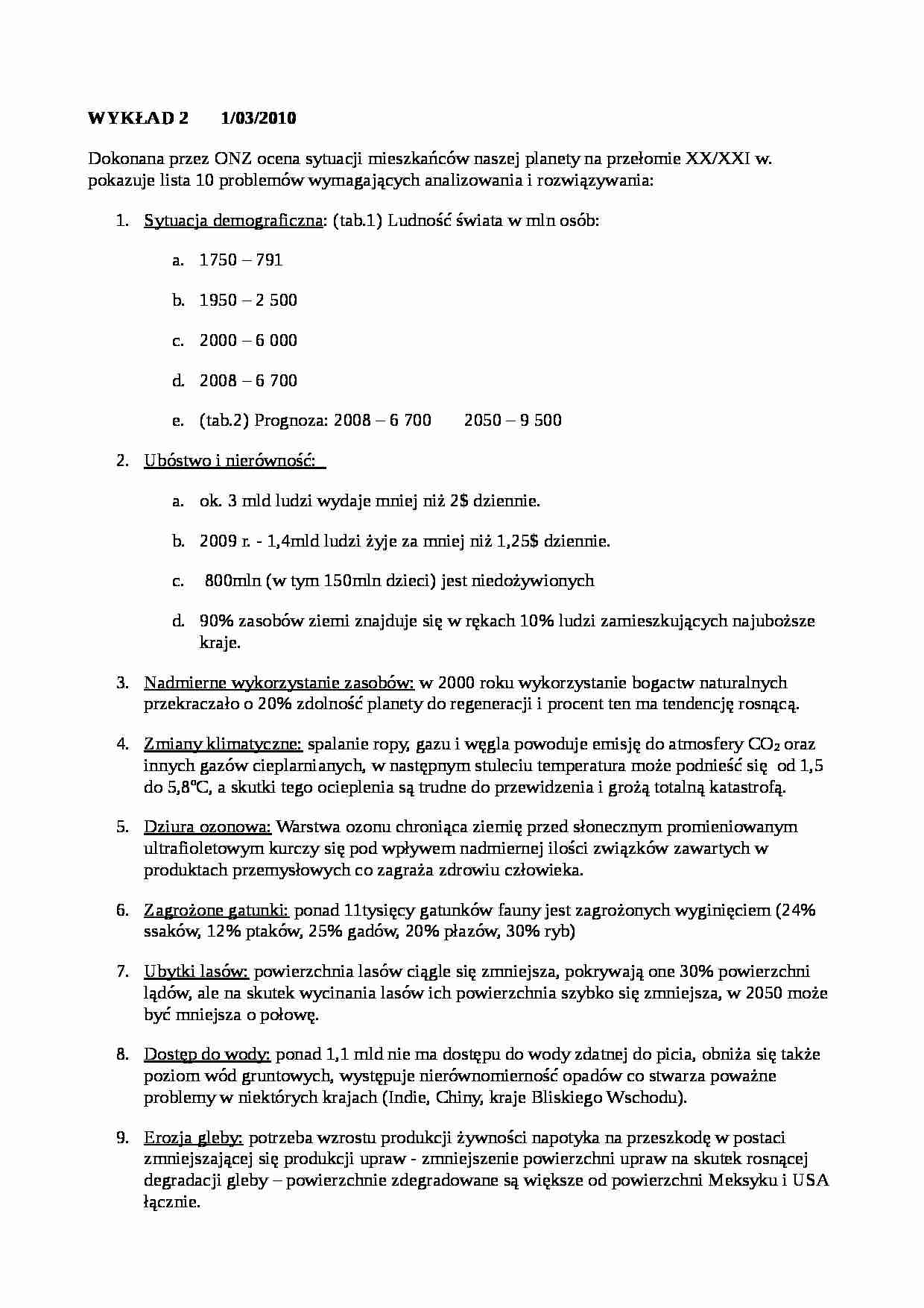 Problemy demograficzne - wykład - strona 1
