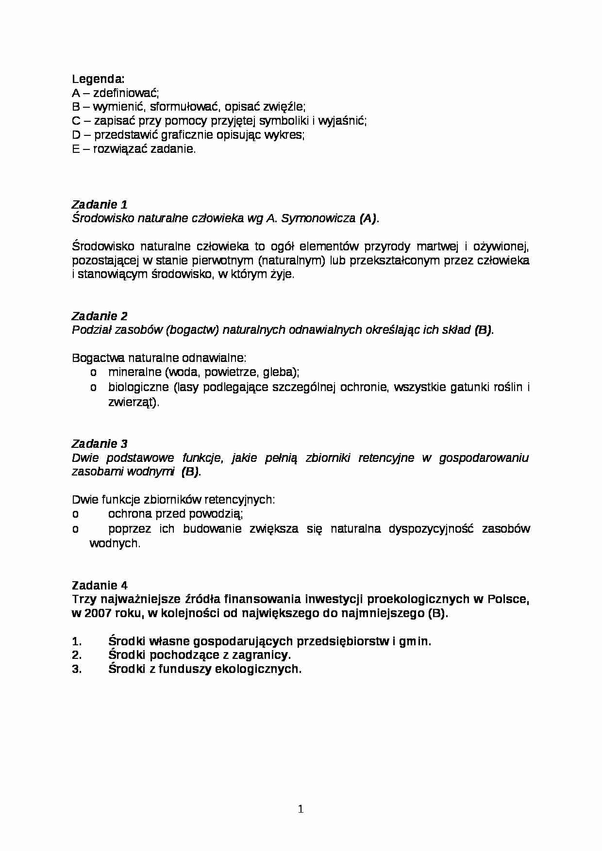 Przykładowy zestaw egzaminacyjny - cz.1  - strona 1