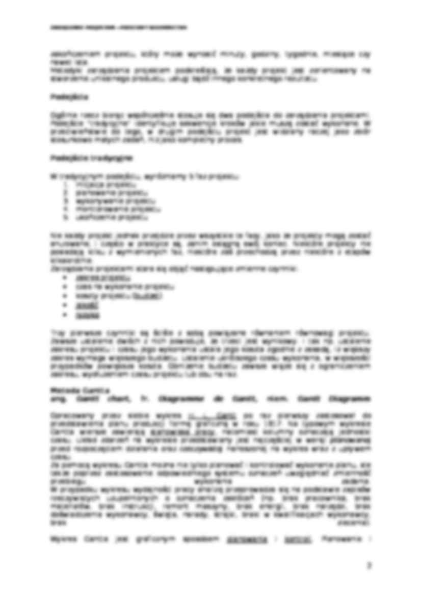 Zarządzanie projektami - omówienie zagadnienia - strona 2