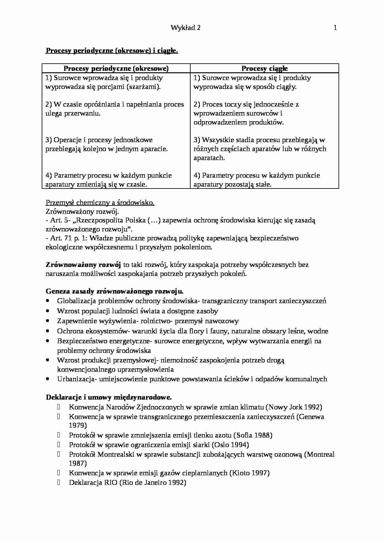 Procesy periodyczne i ciągłe-opracowanie - strona 1