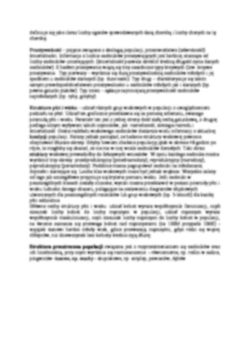 Populacja i jej cechy charakterystyczne-opracowanie - strona 2