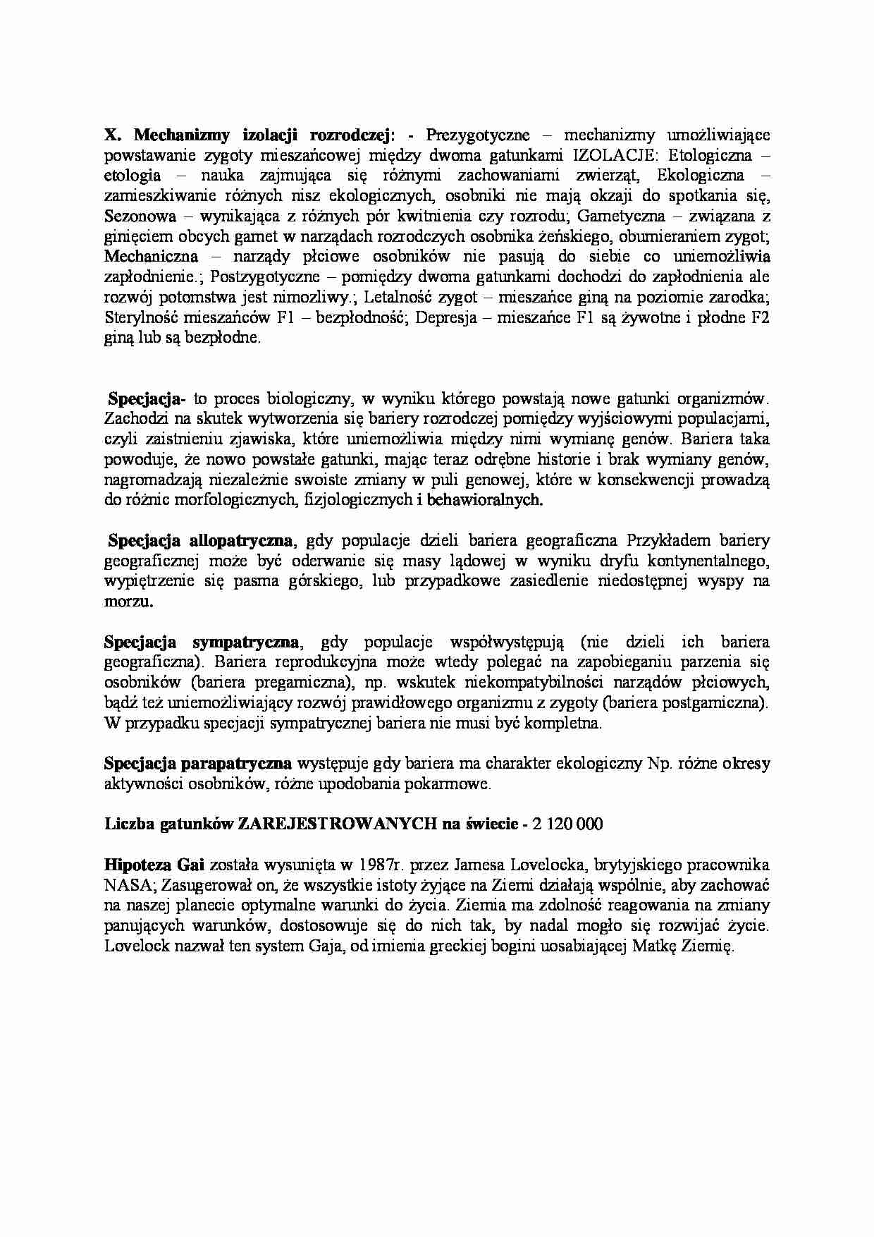 Różnorodność biologiczna jako przedmiot ochrony przyrody-opracowanie - strona 1