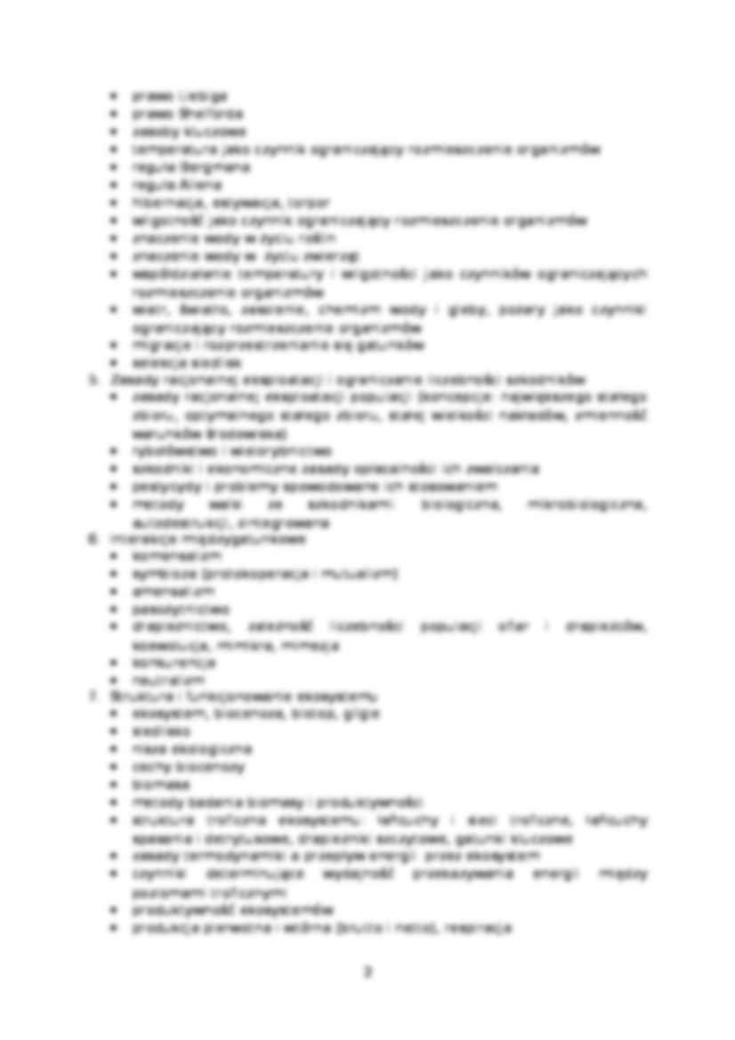 Zagadnienia z ekologii i ochrony przyrody-opracowanie - strona 2