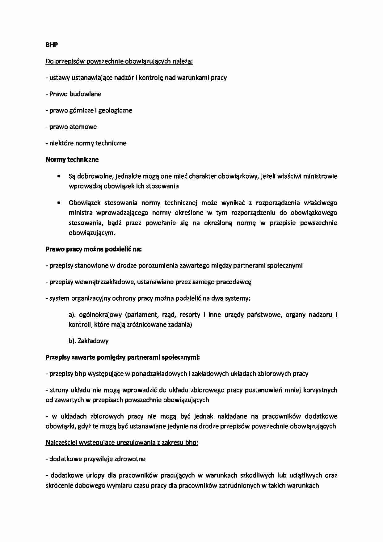 BHP-opracowanie - strona 1