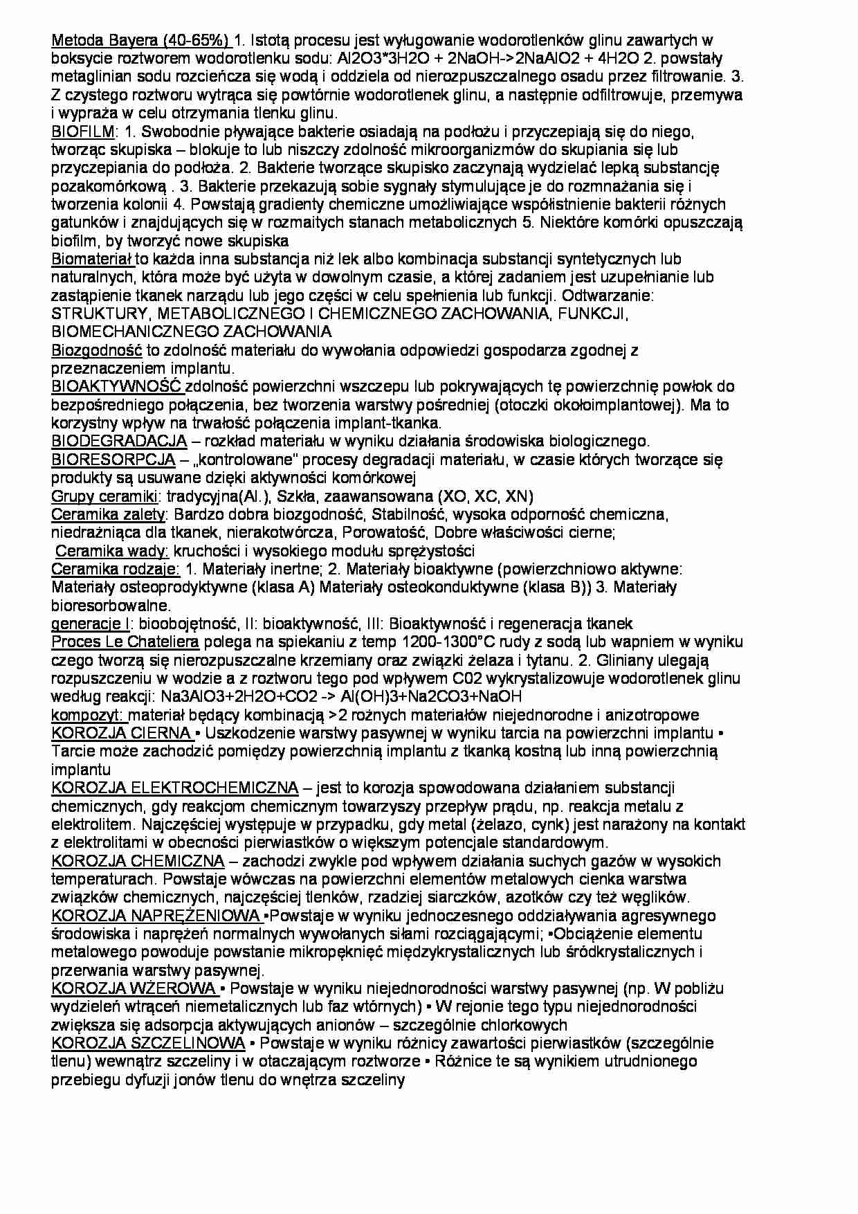 Biomateriały-streszczenie wykładów - strona 1