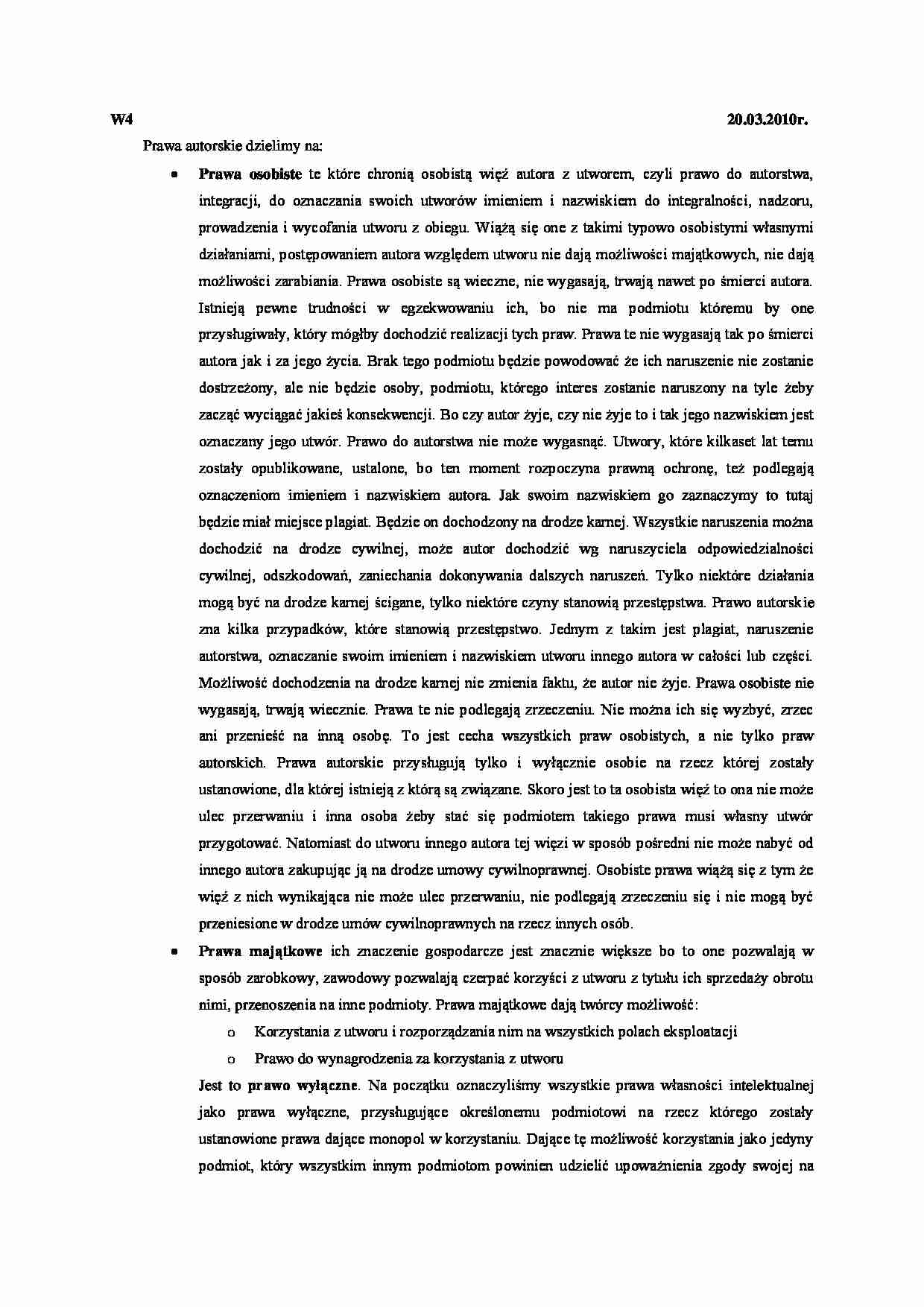 Prawo autorskie-opracowanie - strona 1