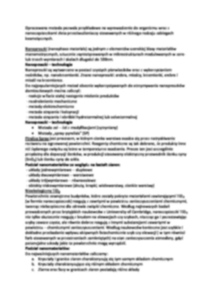 Specyficzne właściwości nanomateriałów-opracowanie - strona 2