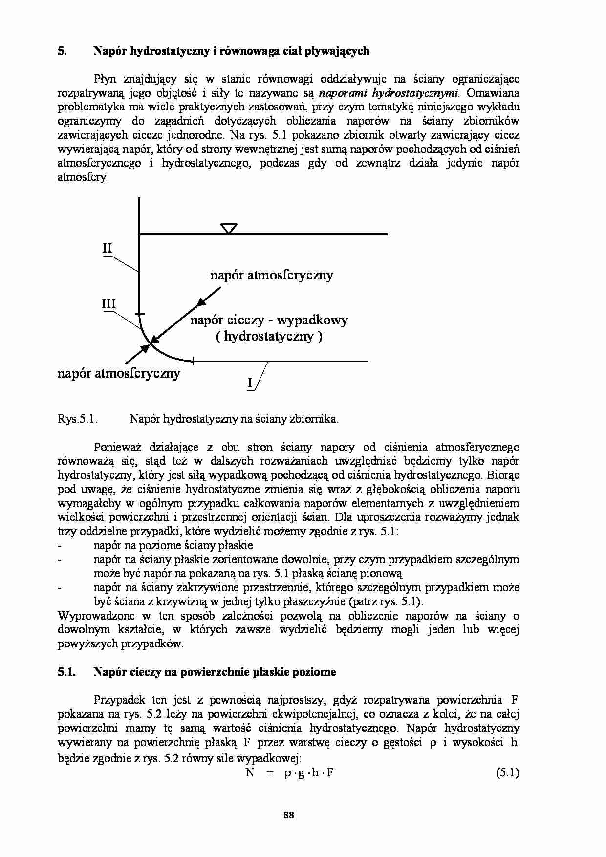 Napór hydrostatyczny-opracowanie - strona 1