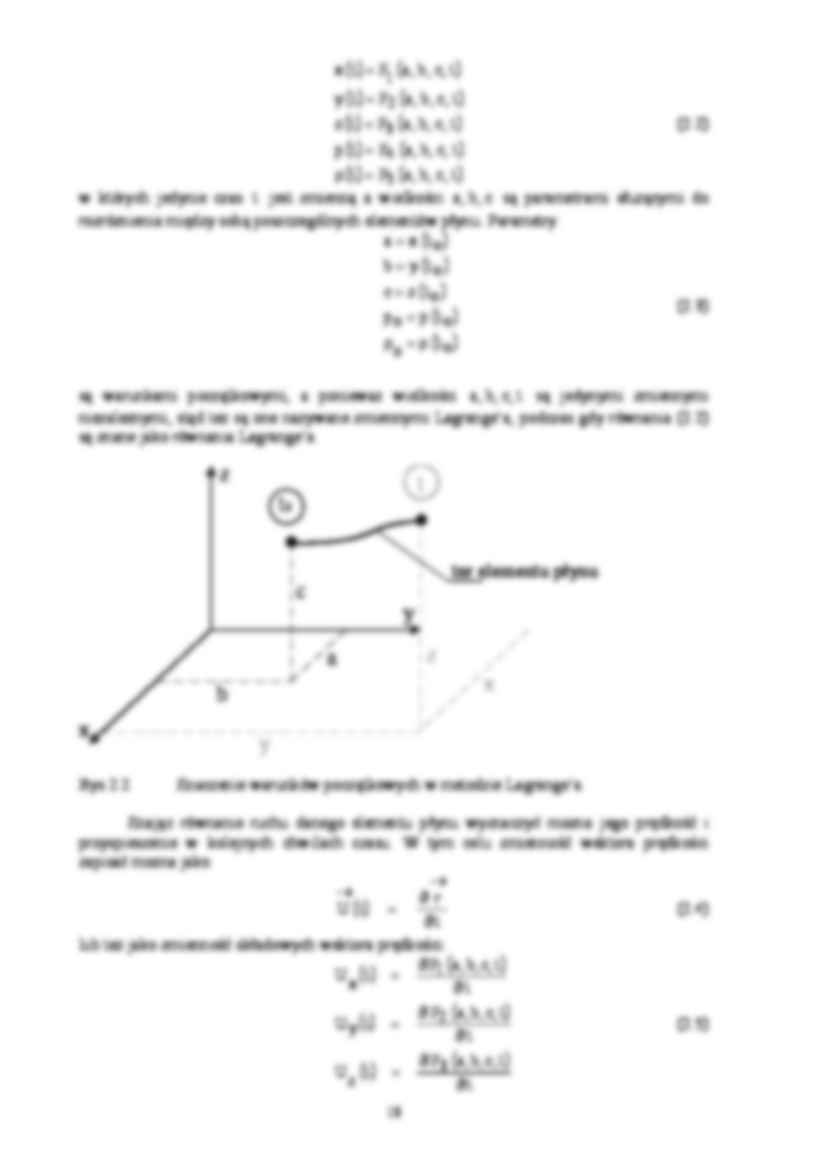 Metody opisu ruchu płynu-opracowanie - strona 2