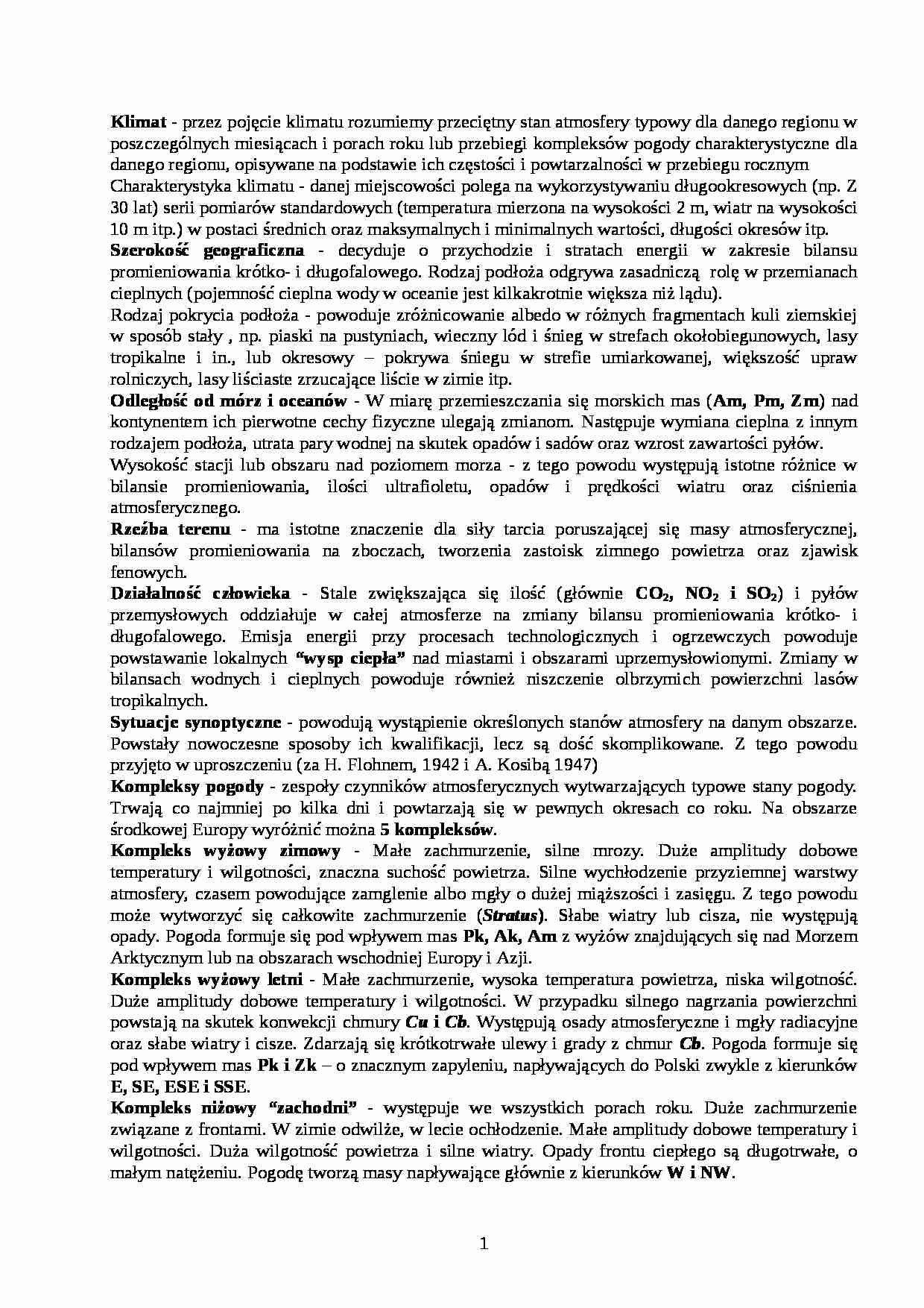 meteorologia -  definicje - strona 1