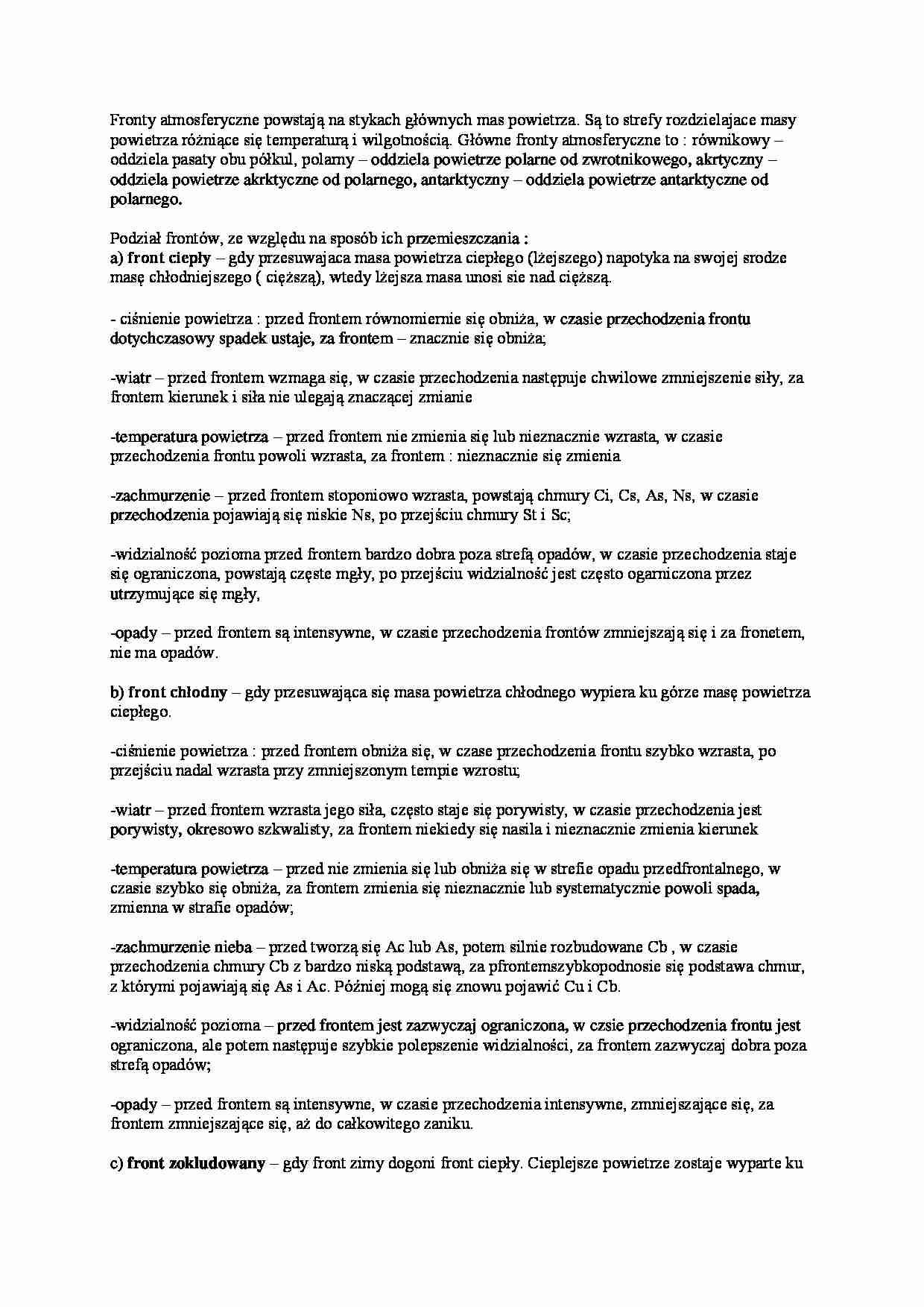 wykład - fronty atmosferyczne - strona 1