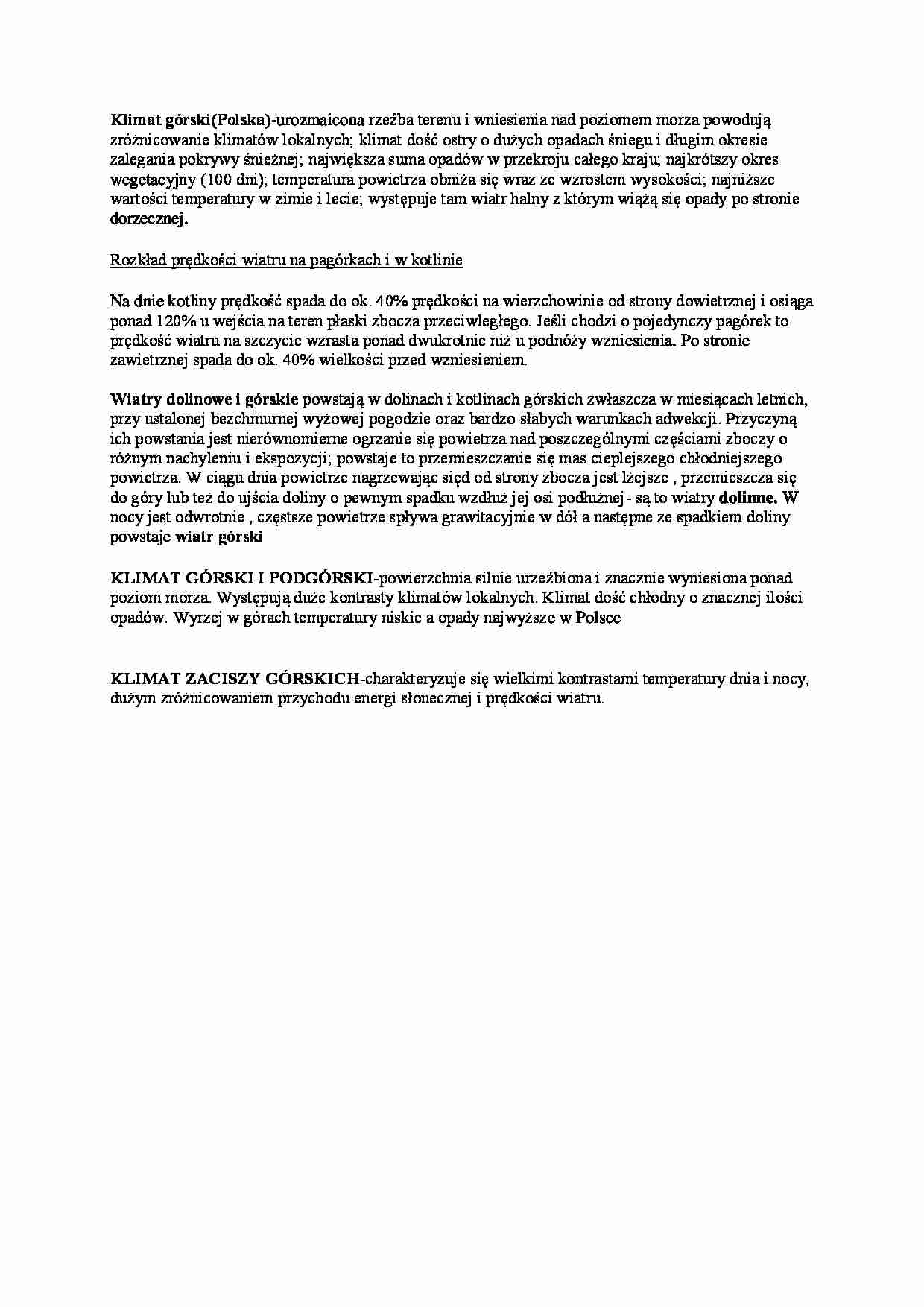 Klimat górski - wykład - strona 1