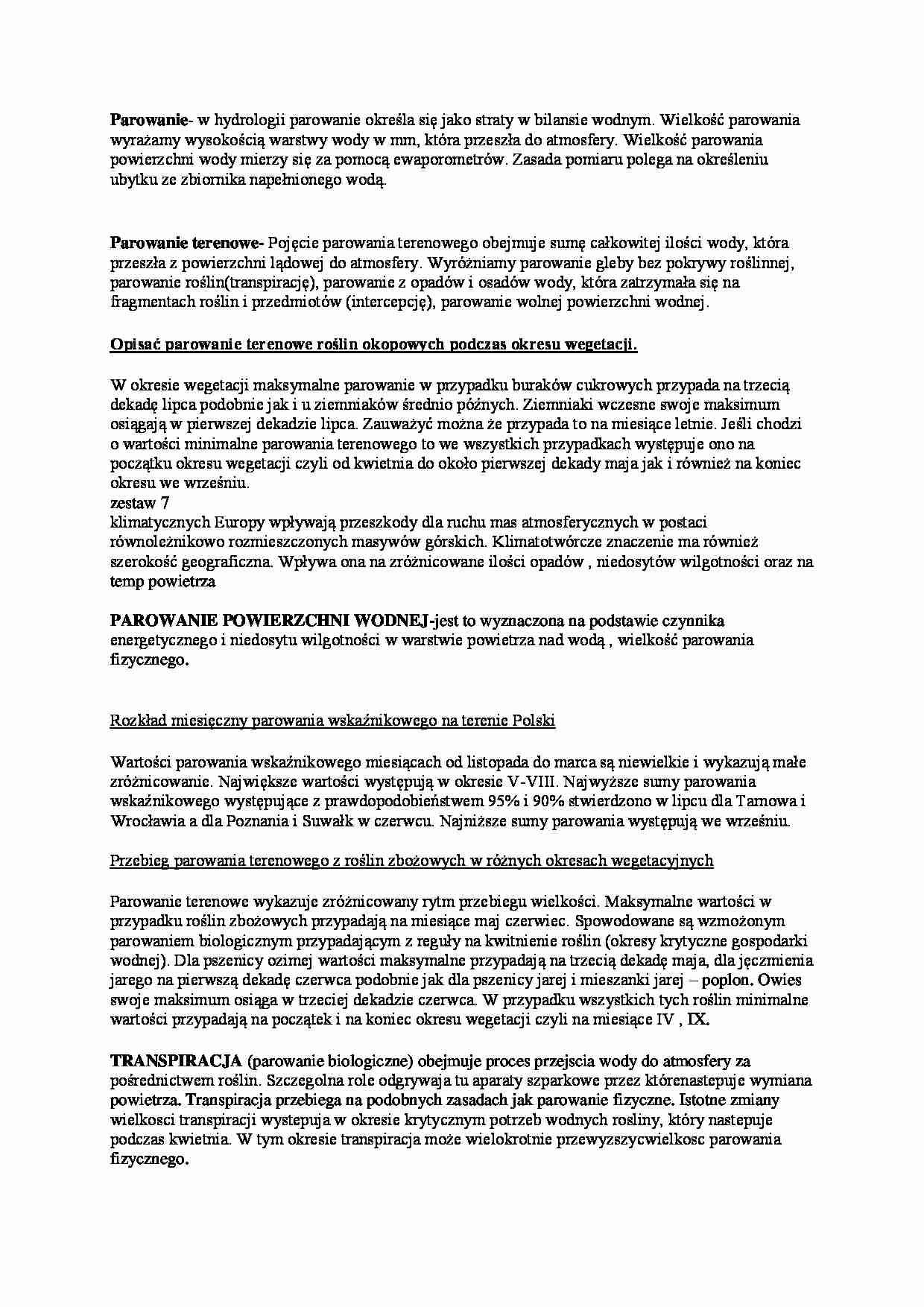 Parowanie - wykład - strona 1