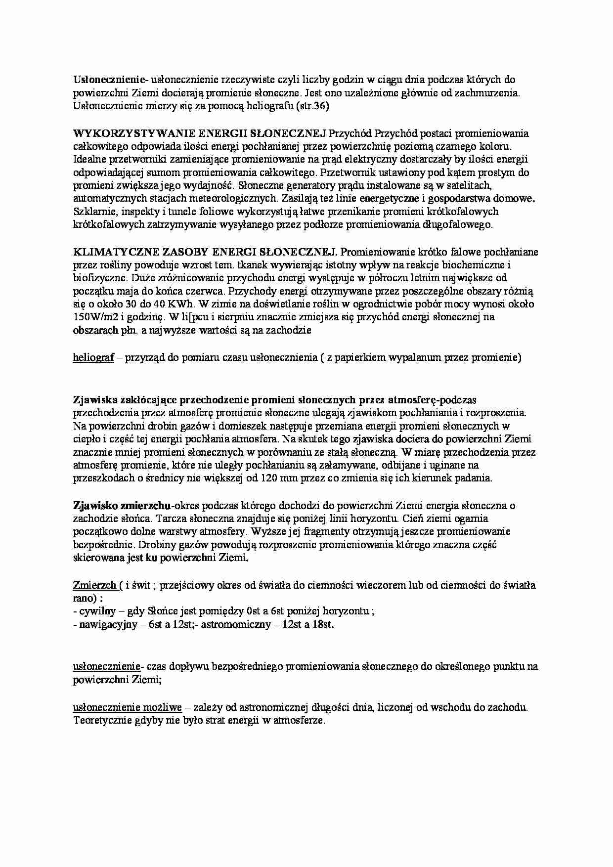 Usłonecznienie - wykład - strona 1