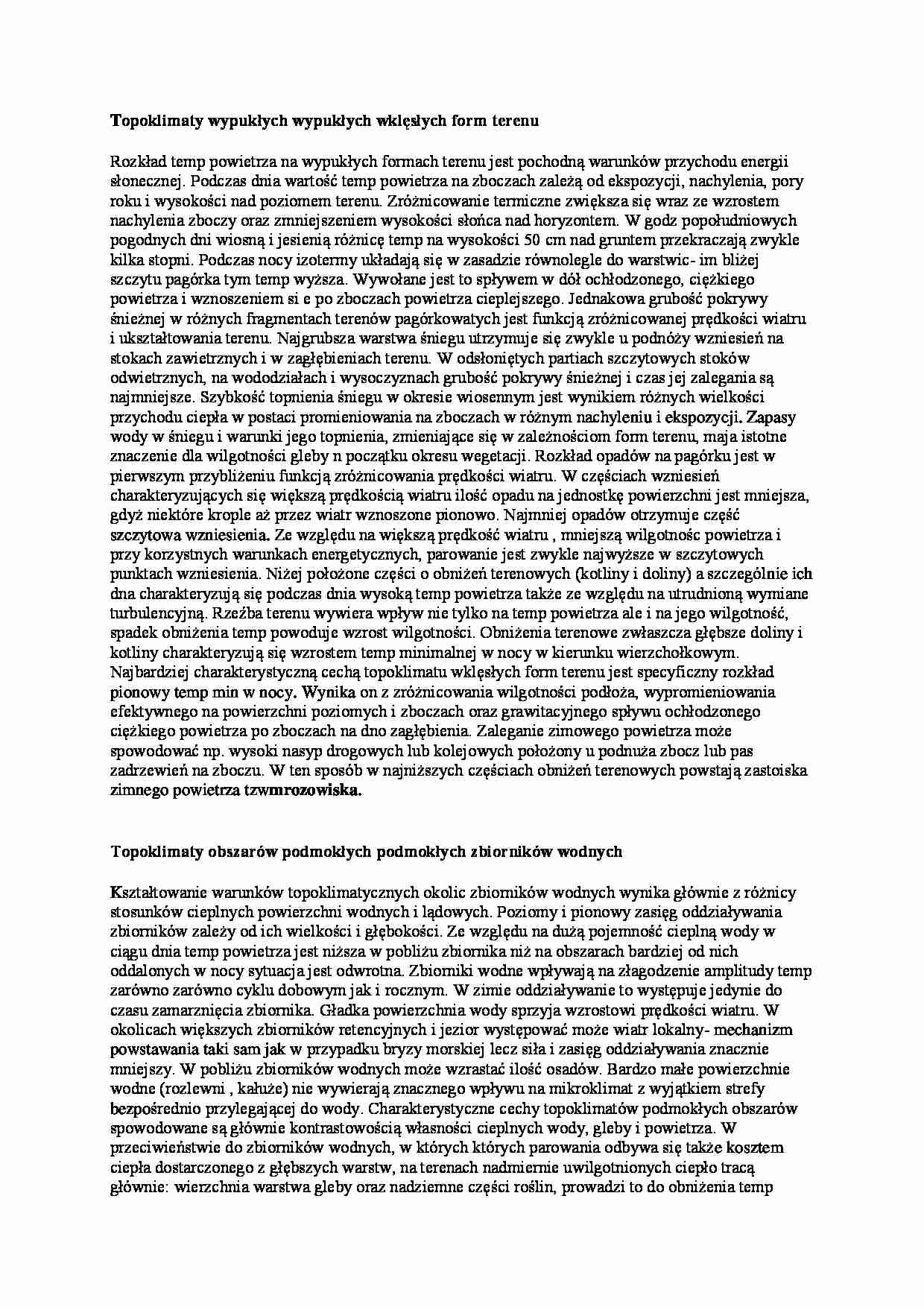 Topoklimaty - wykład - strona 1