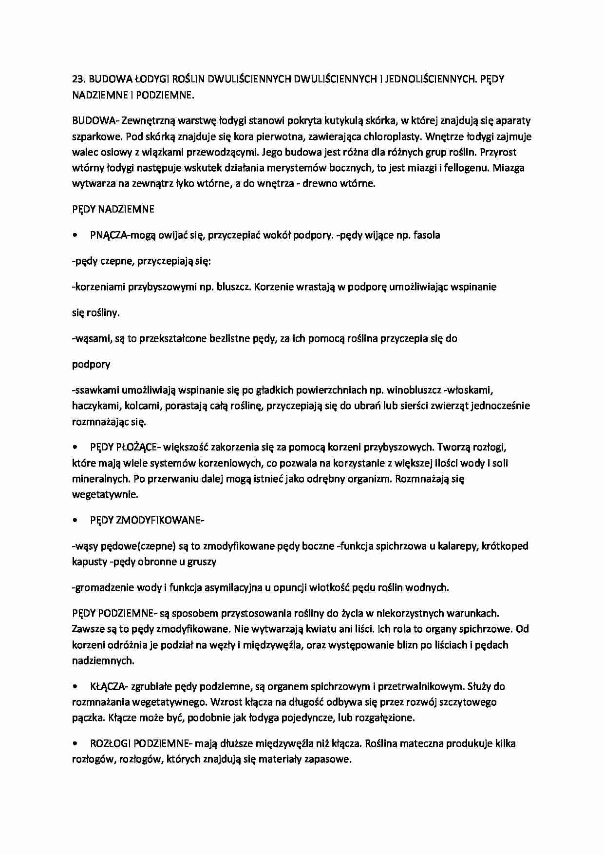 Ćwiczenia - łodyga i pęd - strona 1