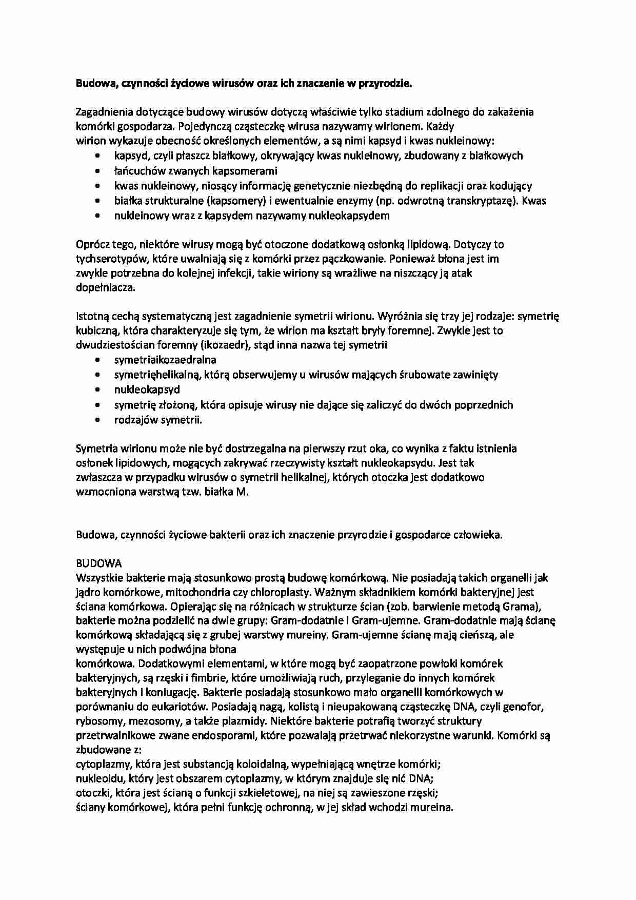 Ćwiczenia -wirusy i bakterie - strona 1