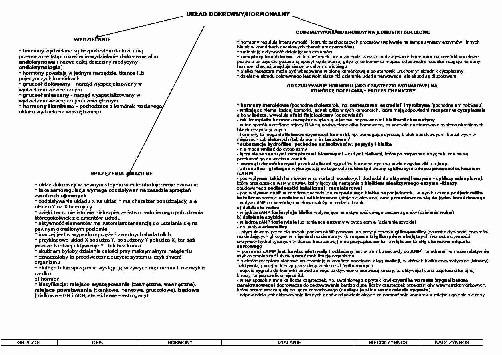 Układ dokrewny - omówienie  - strona 1