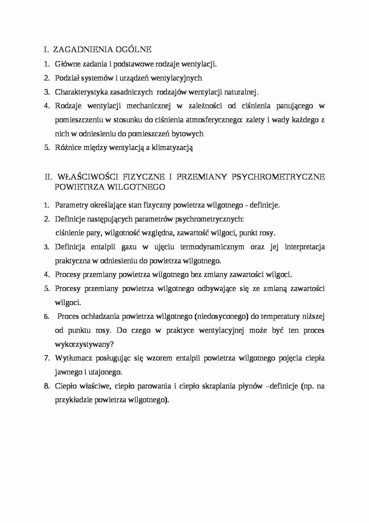 wentylacje i klimatyzacje - zagadnienia ogólne - strona 1