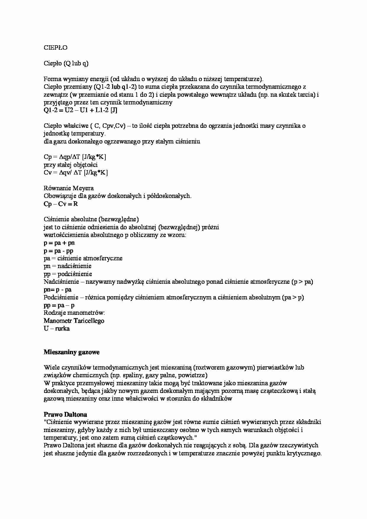 ciepło i mieszaniny gazowe - strona 1