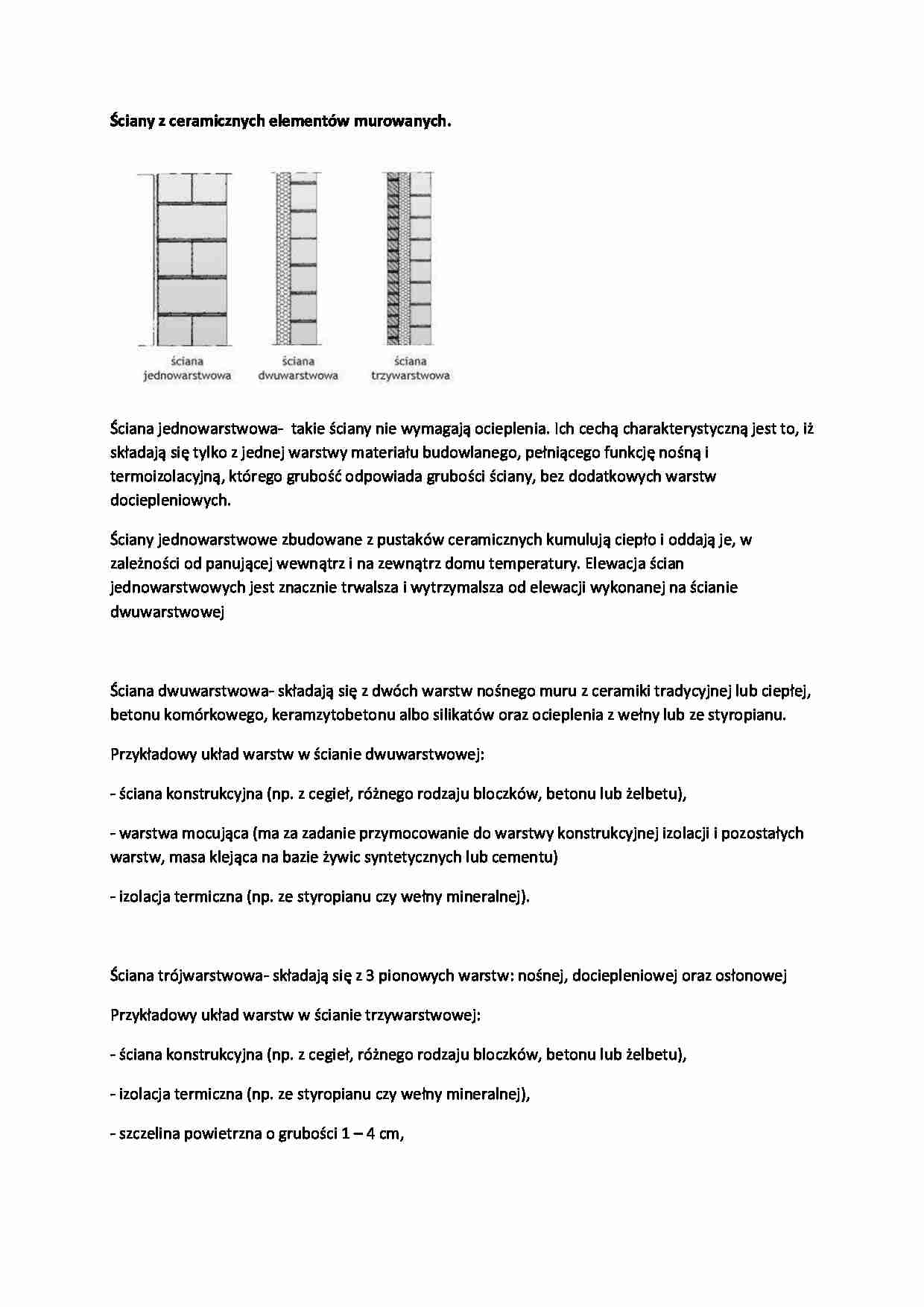 rodzaje ścian - omówienie  - strona 1