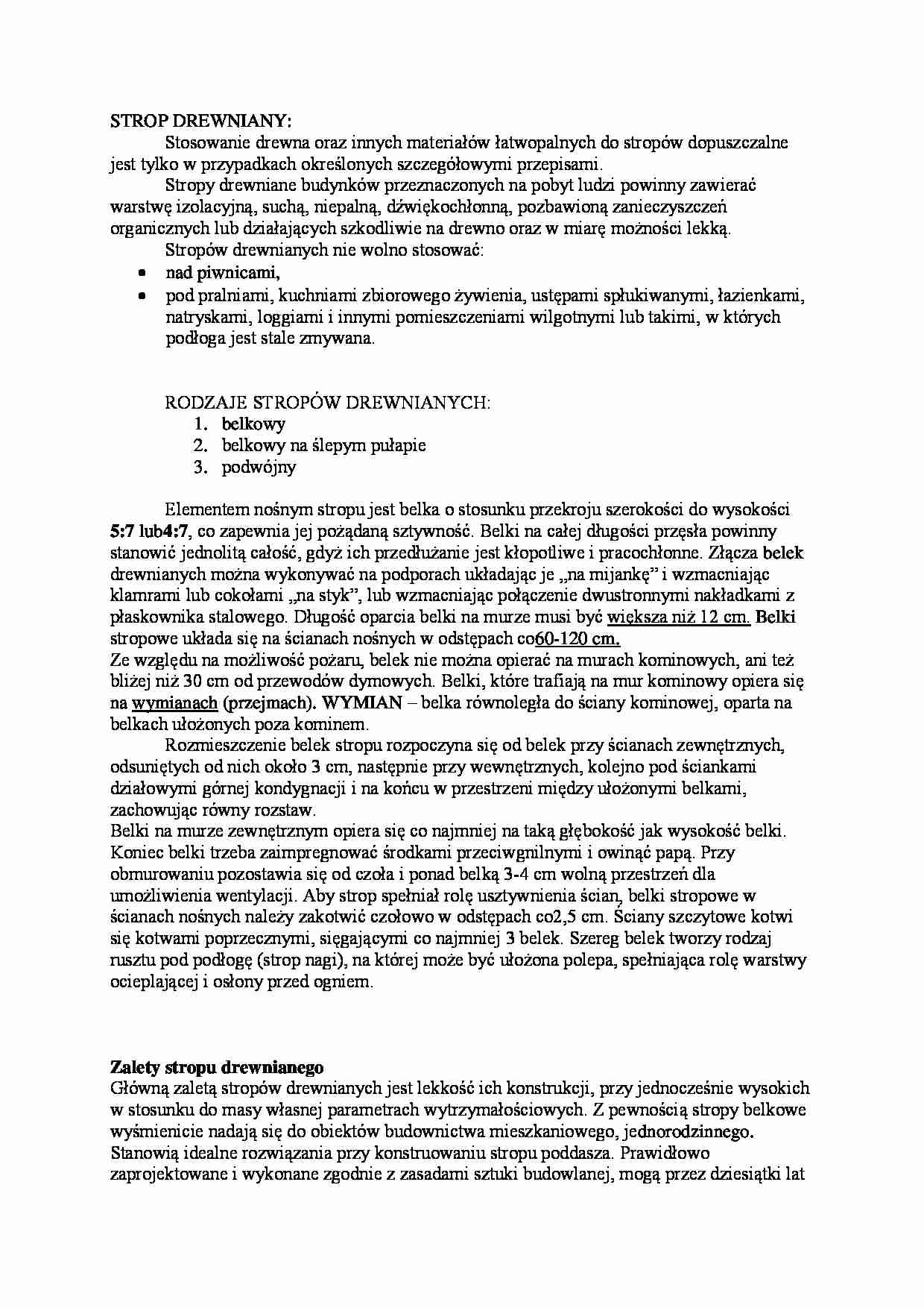 strop drewniany - omówienie  - strona 1