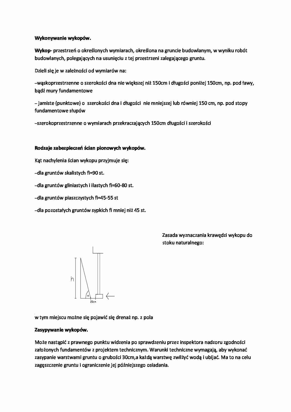 Wykonywanie wykopów - omówienie  - strona 1