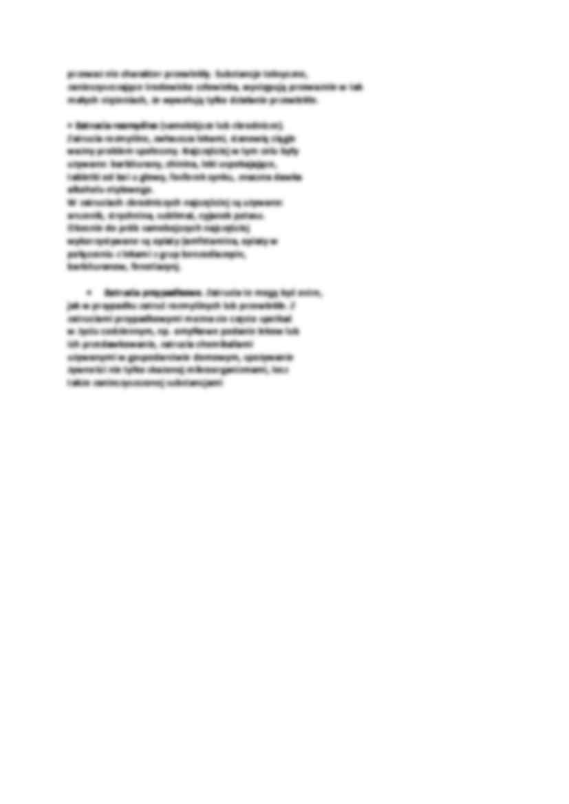 Czynniki warunkujące toksyczność i rodzaje zatruć - strona 2