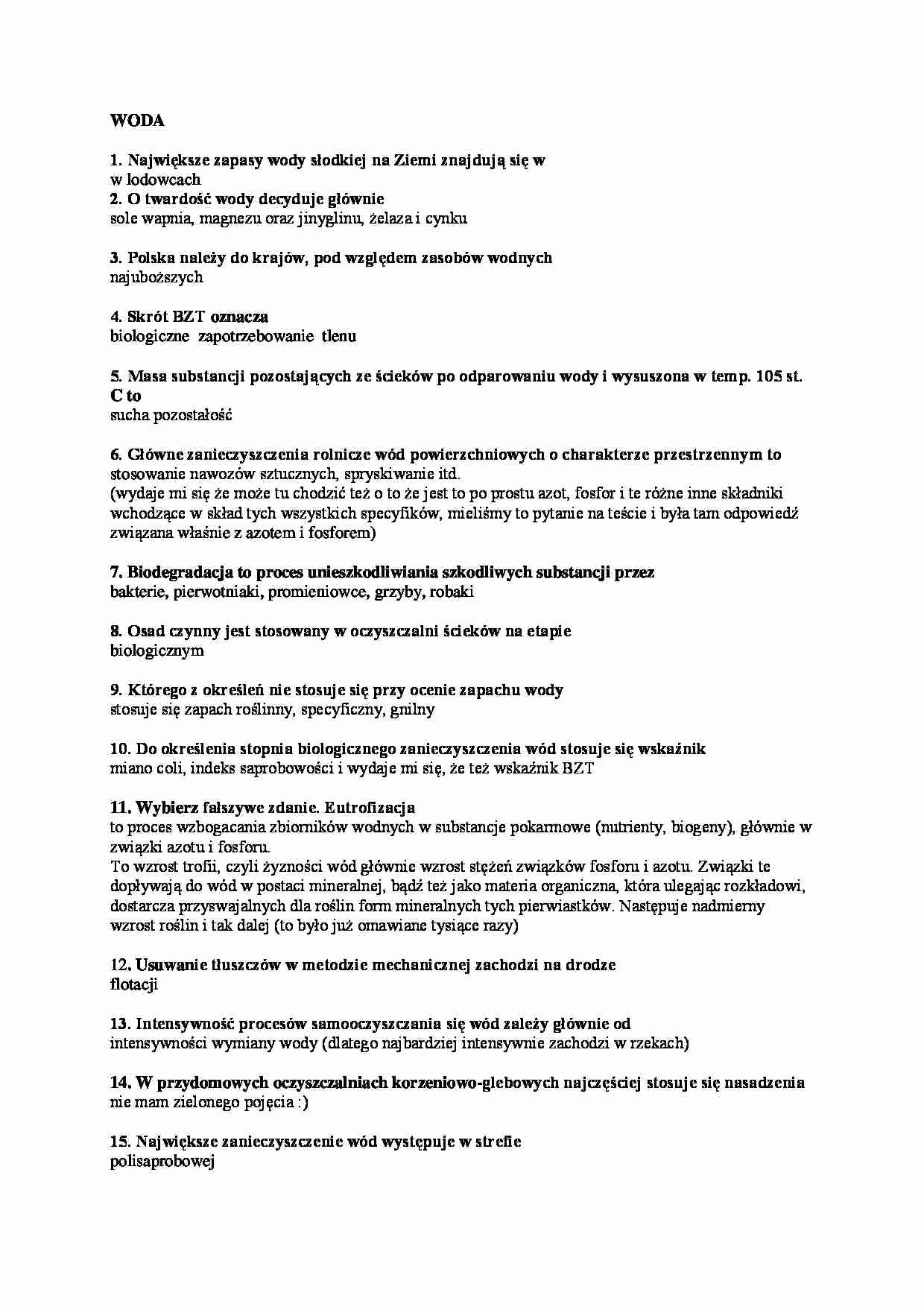 odpowiedzi z działu woda - strona 1