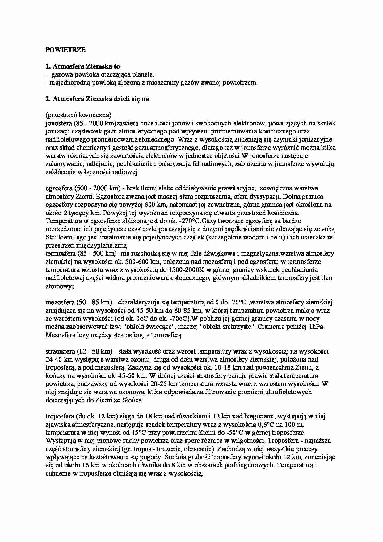 ochrona środowiska - powietrze - omówienie  - strona 1