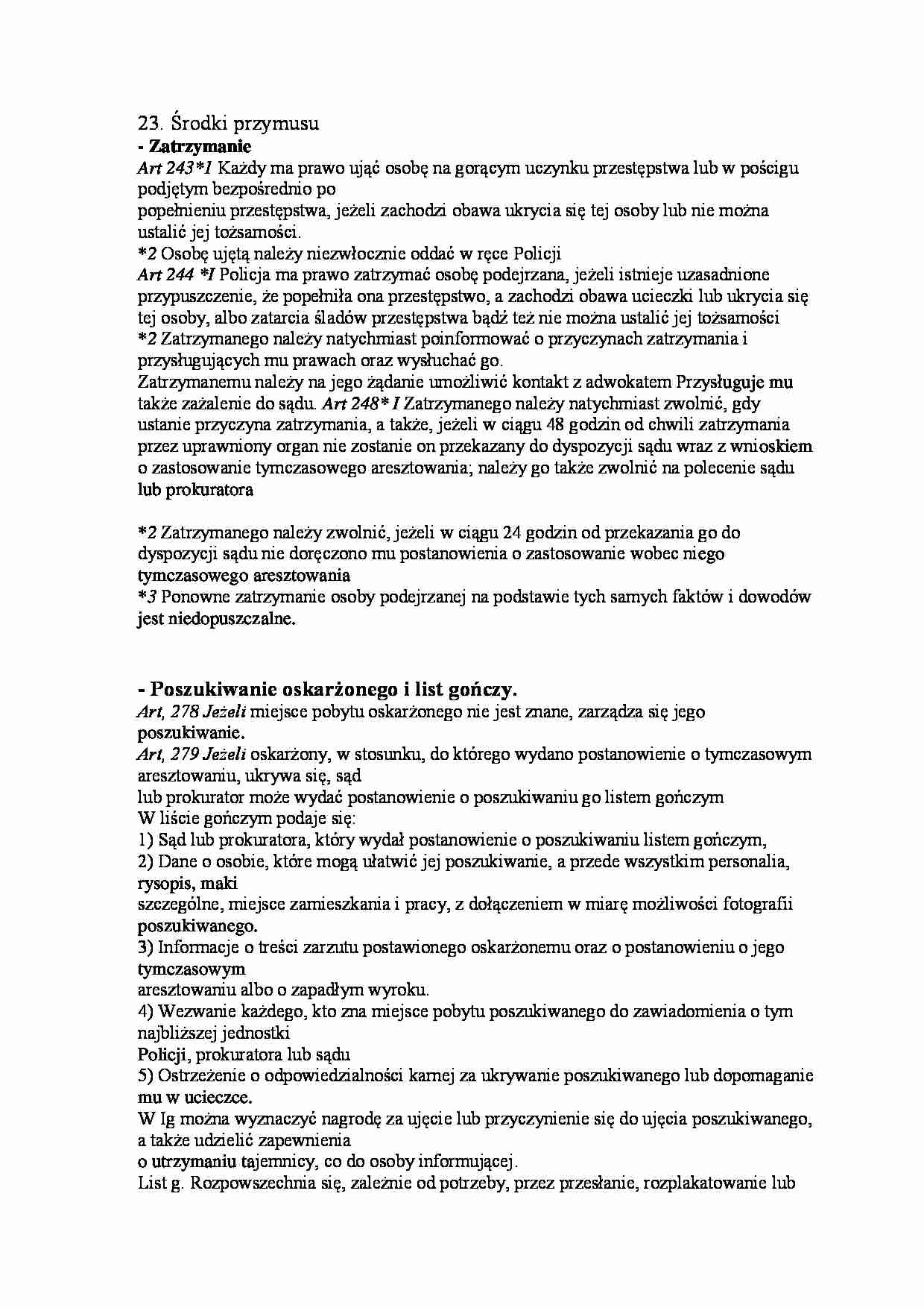 Środki przymusu - wykład - strona 1