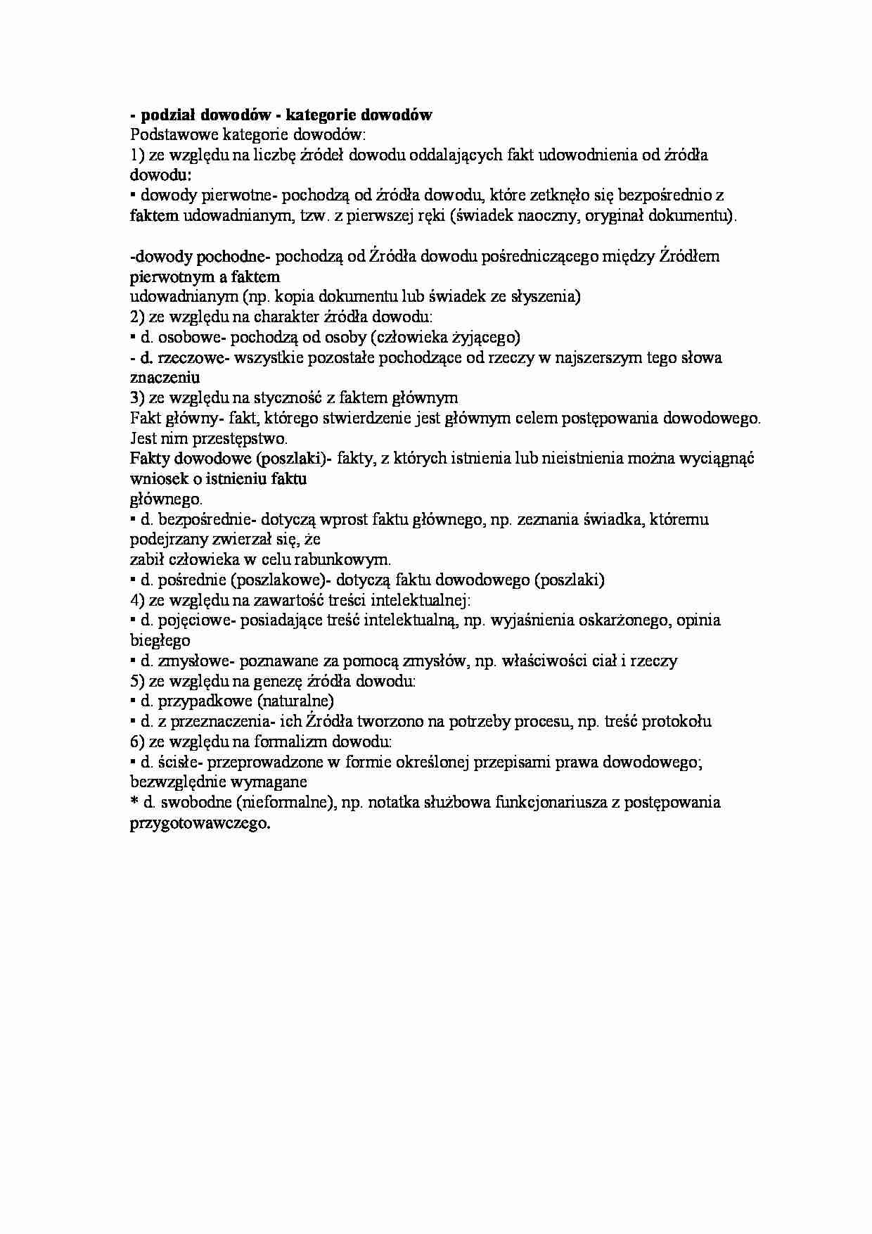 podział dowodów - omówienie  - strona 1