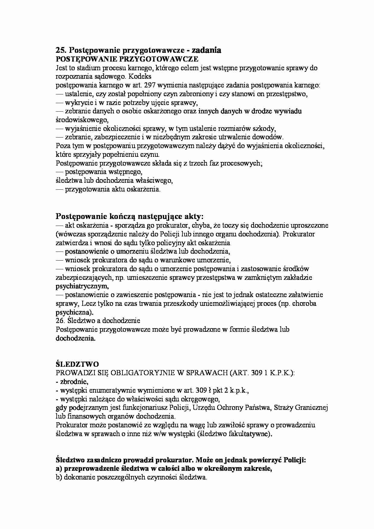 Postępowanie przygotowawcze - omówienie  - strona 1