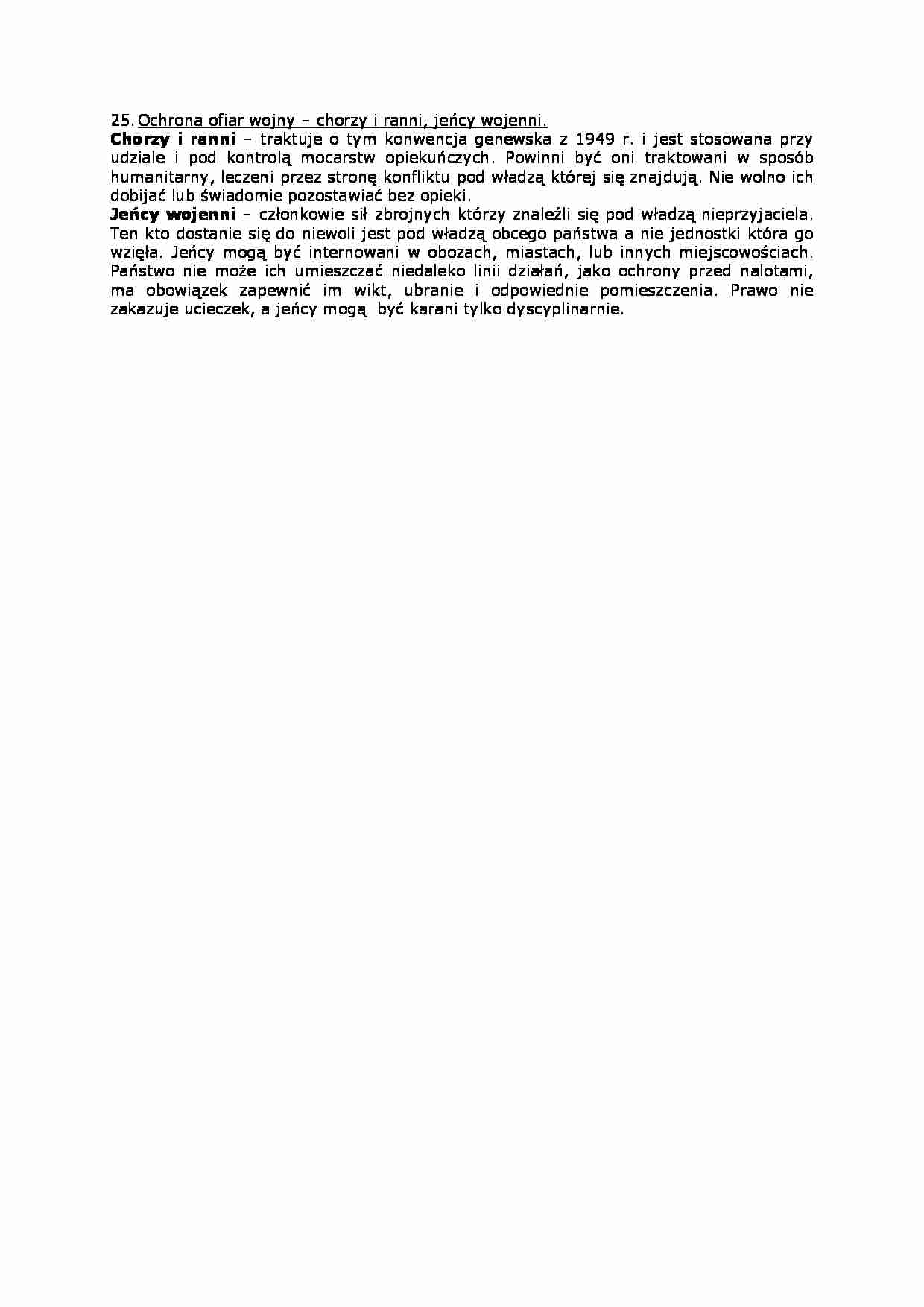 Ochrona ofiar wojny- definicje - strona 1