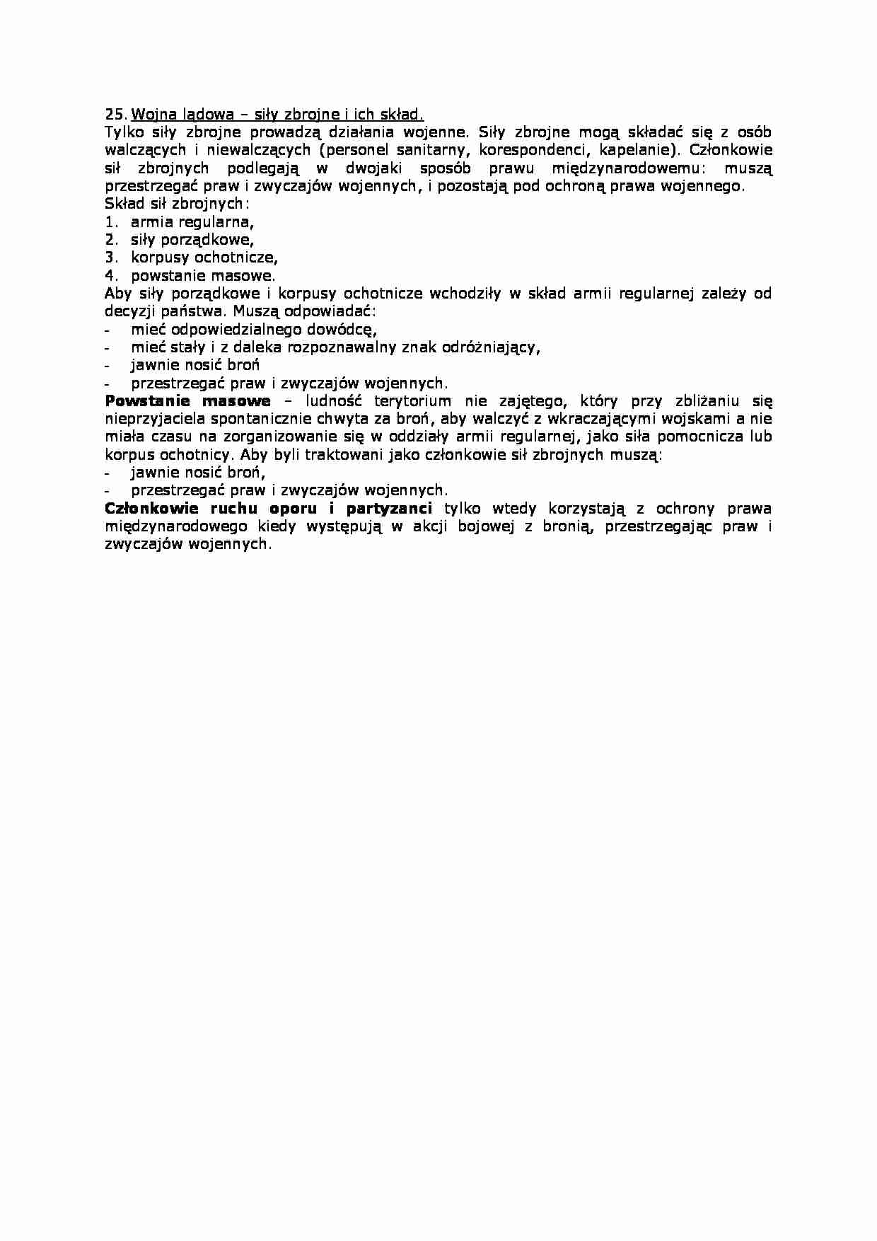 Wojna ludowa  siły zbrojne i ich skład - omówienie  - strona 1