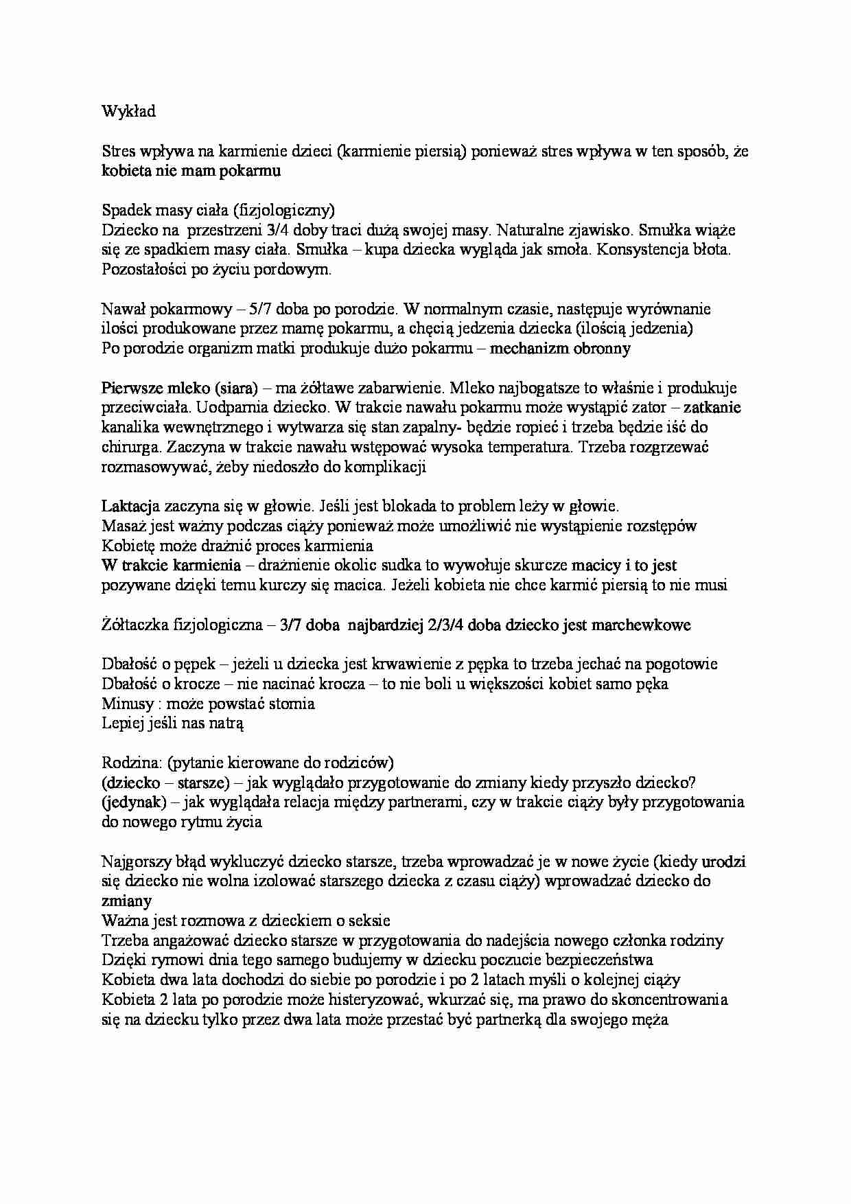 Okres postprenatalny - omówienie - strona 1