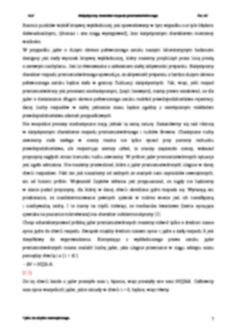 Statystyczny charakter rozpadu promieniotwórczego - strona 3