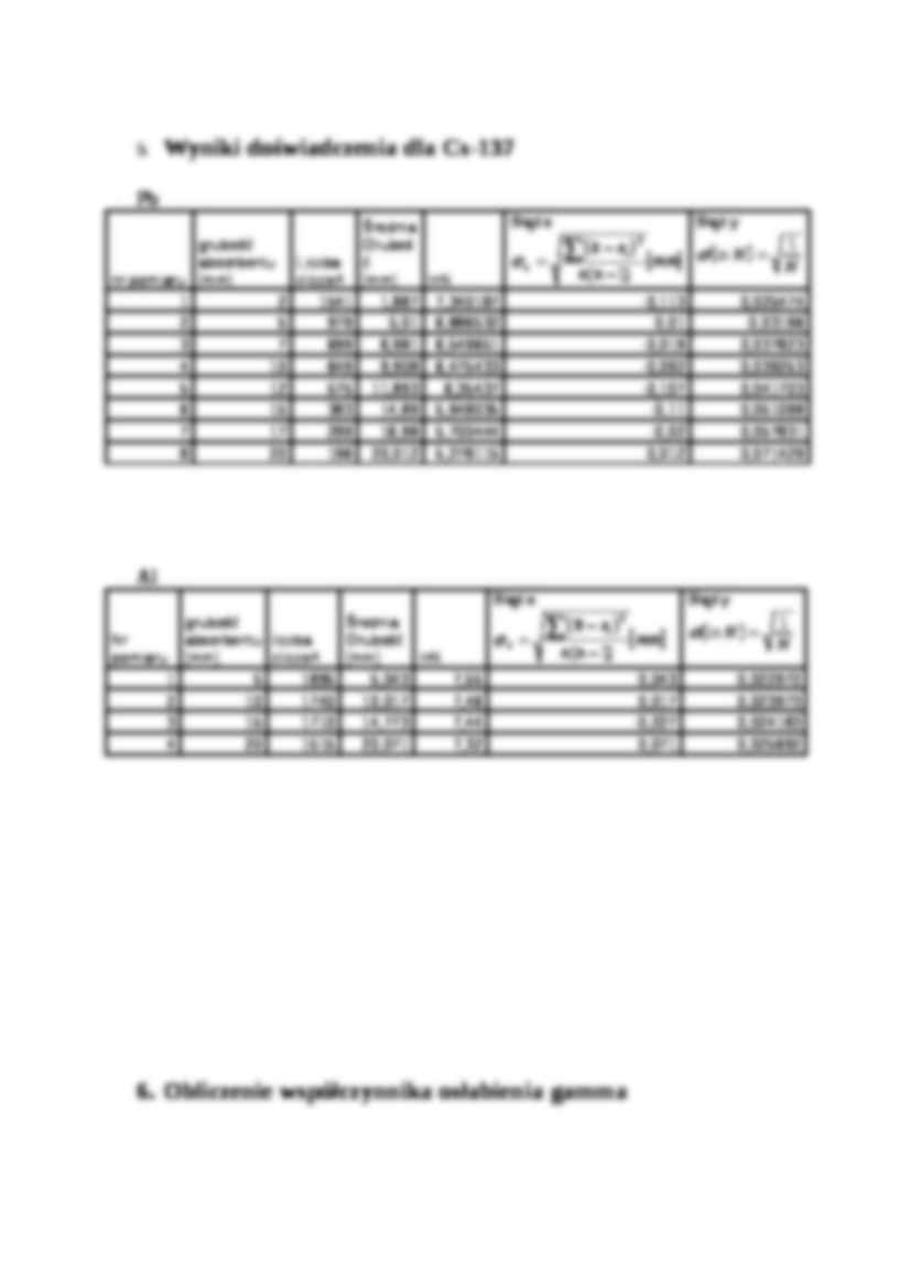 Badanie osłabienia promieniowania gamma przy przechodzeniu przez materię.- ćwiczenia - strona 3