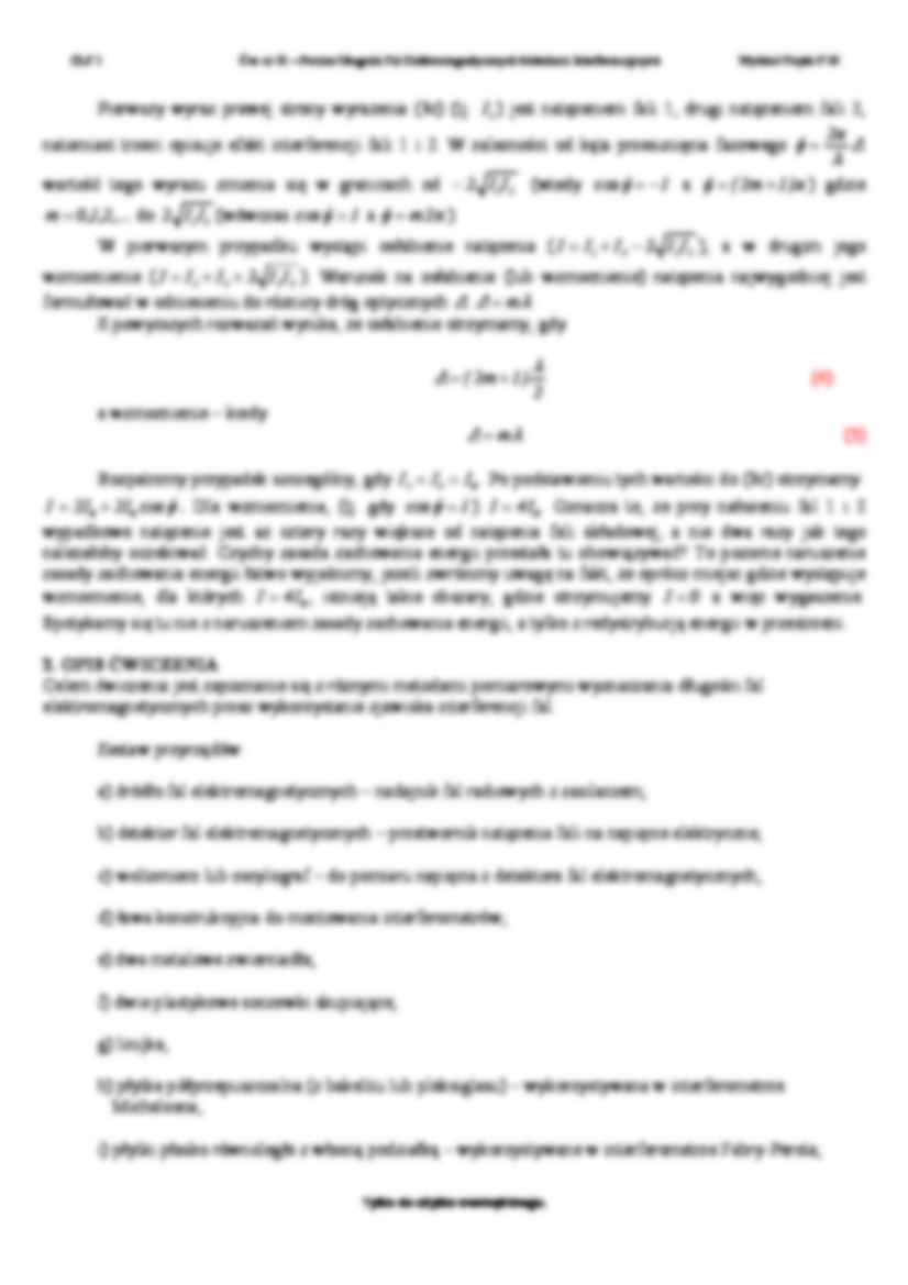 Pomiar długości fal elektromagnetycznych metodami interferencyjnymi - strona 3