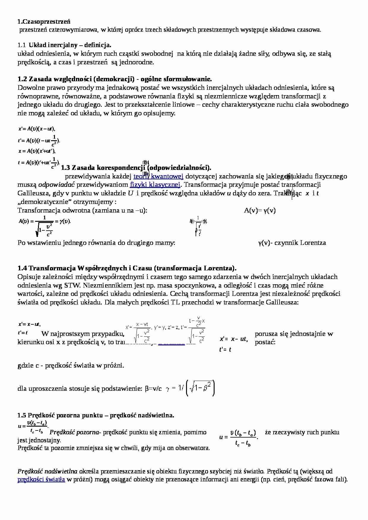 Opracowane zagadnienia i zadania na ćwiczenia. - strona 1