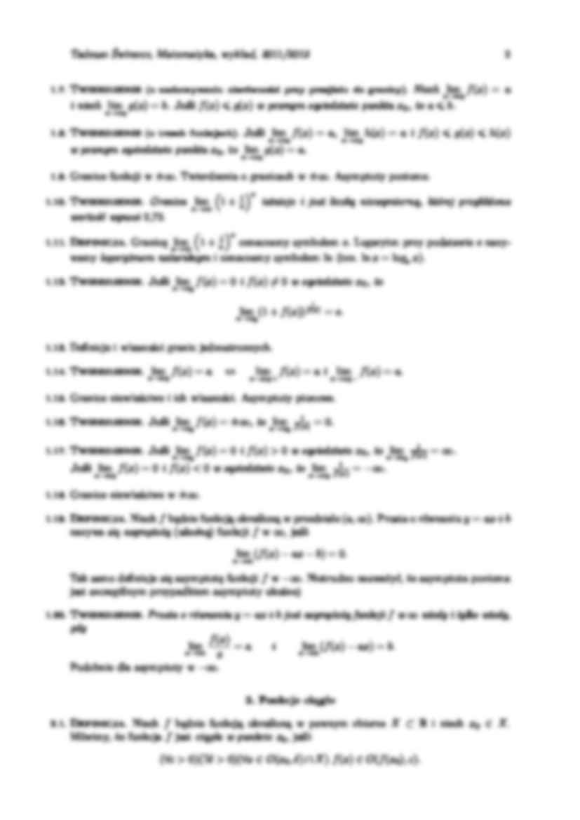Rachunek różniczkowy - wykład - strona 2