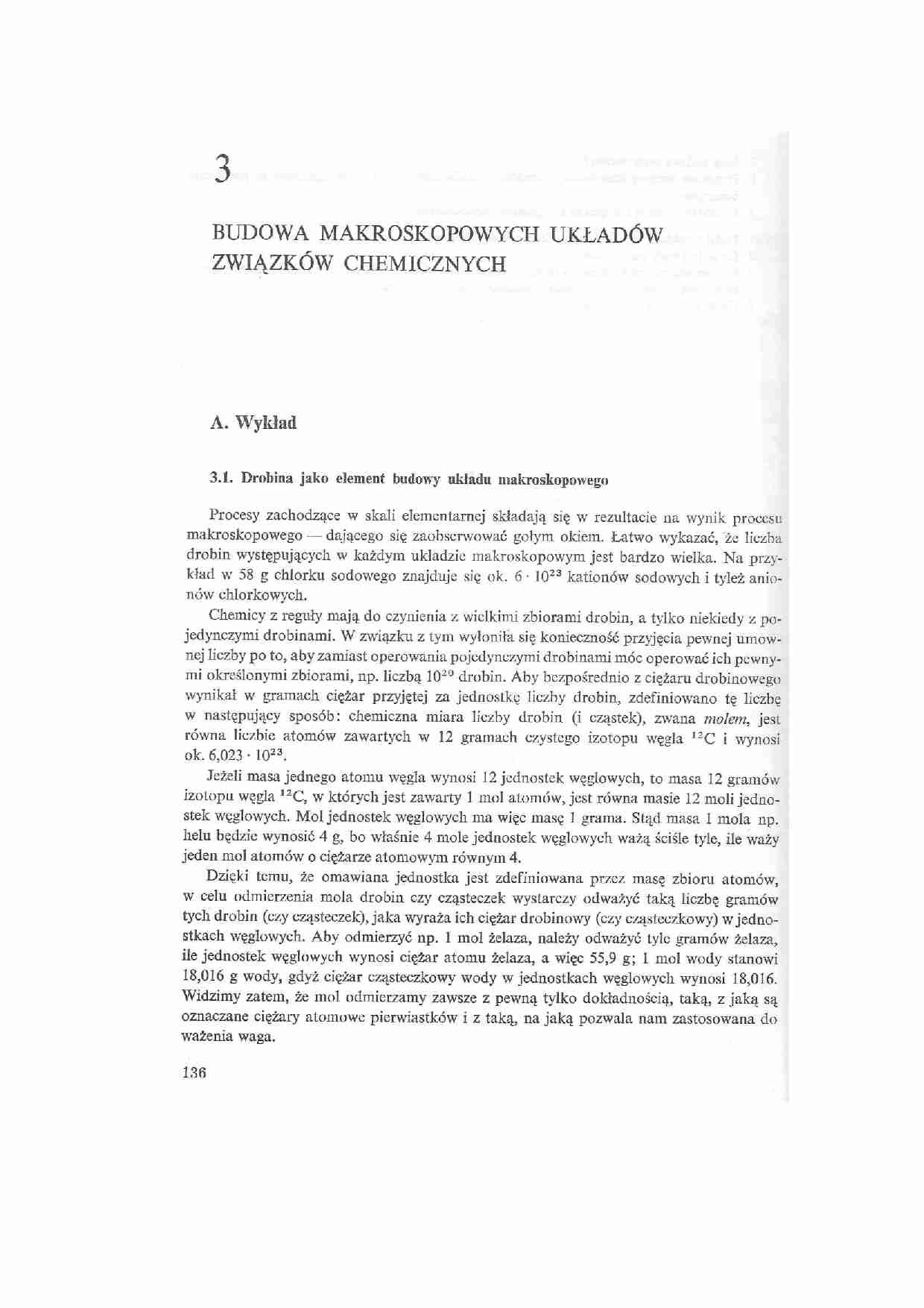 Budowa związków makroskopowych układów związków chemicznych - wykład - strona 1