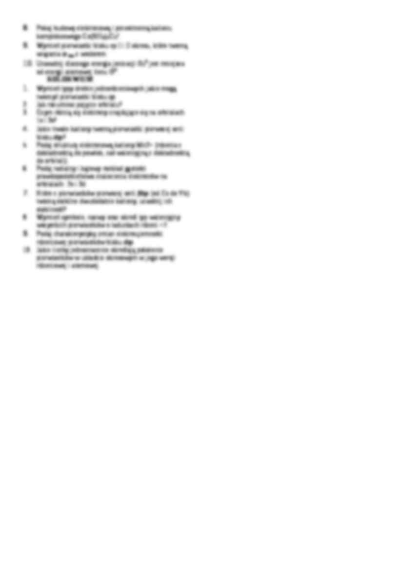 Przykładowe pytania na egzamin z chemii. - strona 3