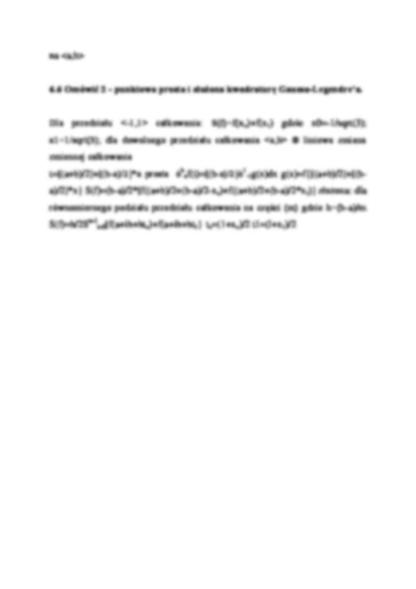Całkowanie numeryczne - omówienie  - strona 3