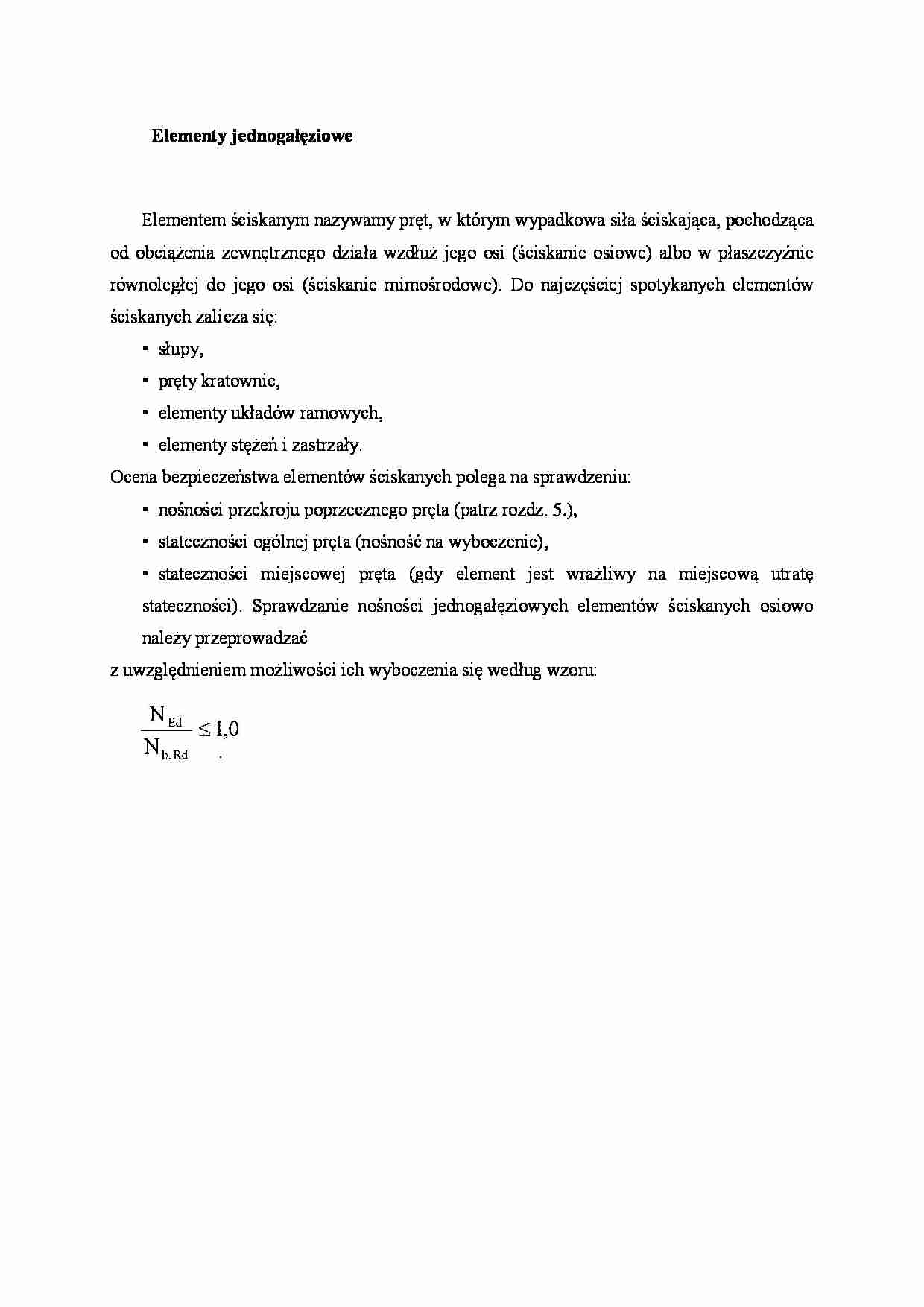 Elementy jednogałęziowe - omówienie - strona 1